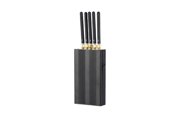 5 Antennas GPS Signal Jammer 20m Handheld Mobile Phone WIFI For Indoor